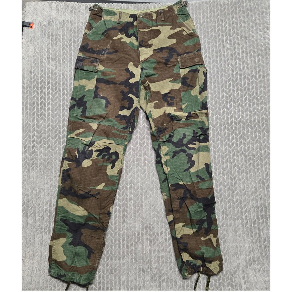 Propper International Woodland Camo Cargo Pants Mens Medium X-Long 1990 Vintage